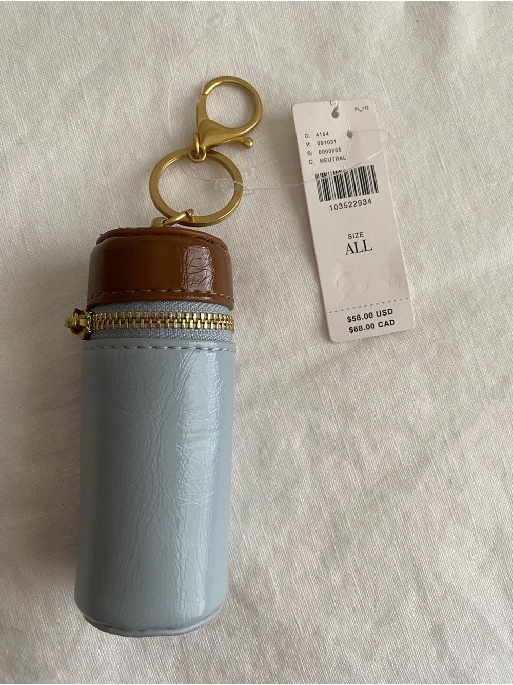 Anthropologie Lipstick tube bag charm